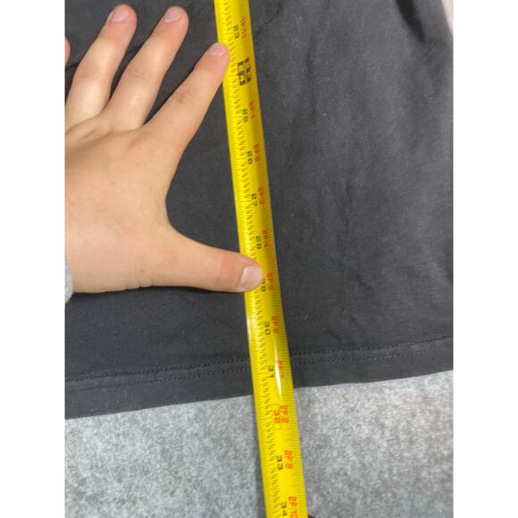 VINTAGE Hanes Heavyweight Tank Mens XL Black Graphic Pullover Grunge Y2K Retro - Picture 3 of 4